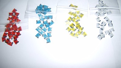 (4) 10, 15, 20, 25 Amp Micro Fuse ATM Low Profile Red Micro Blade Combo Pack New