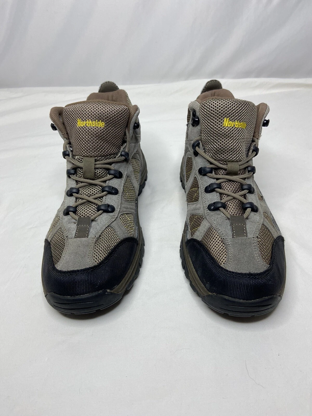 Northside Men's Suede Hiking Trail Boots Caldera Stone Yellow Size 10.5