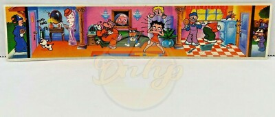 Betty Boop Crazy Home Sticker Strip Lisa Frank 1982 USA Vintage SPK06