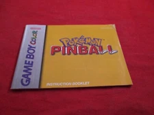 Pokemon Pinball Nintendo Game Boy Color Instruction Manual Booklet ONLY