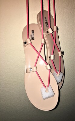 Lace Up Sandals, Flats, Long Wrap Laces, Gladiator or Cleopatra, 8