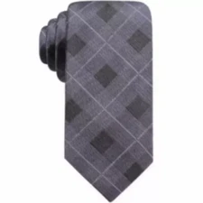 Ryan Seacrest Distinction Men's Purple Plaid Silk Necktie