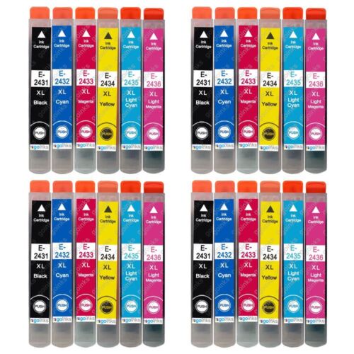 24 Ink Cartridges (Set) for Epson Expression Photo XP-750 XP-850 XP-950 XP-970 - Afbeelding 1 van 5