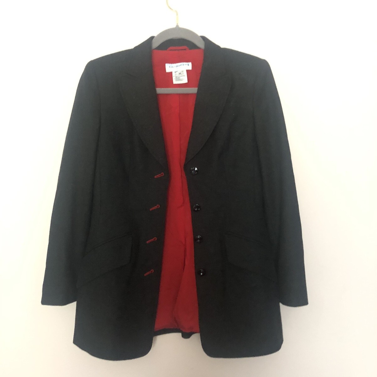 ESCADA - ESCADA(エスカーダ) 長袖シャツブラウス サイズ40 XL レディース - 黒×レッド×マルチ シルク/クジャク/MARGARETHA LEY ESCADA(エスカーダ) 長袖シャツブラウス サイズ40 XL レディース