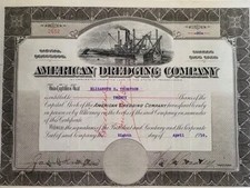 American Dredging Company 1916 Historisches Wertpapier