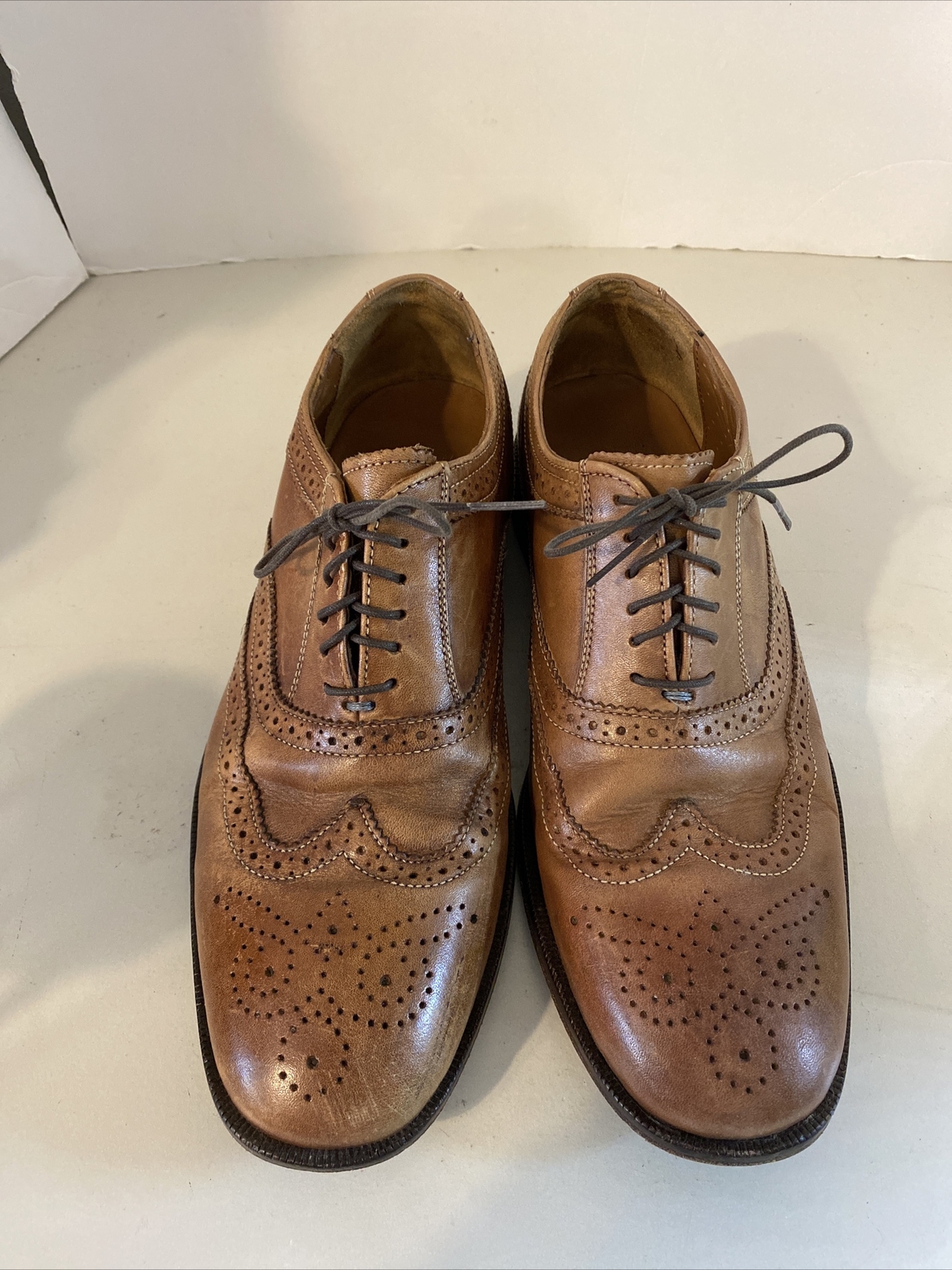 SAOLA Scarpe eleganti Oxford stringate ALDO da uomo taglia 8 US in pelle marrone punta alare