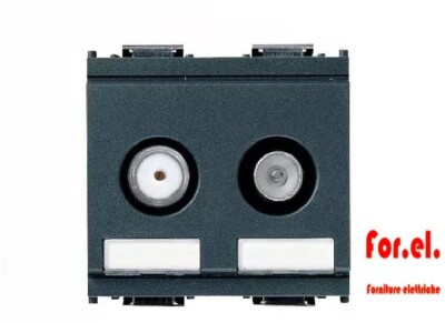 Vimar Idea 16307.01- Ausgang Fernseher Rd Sat Direkt 2 Ausgänge Grau