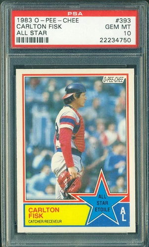 1983 OPC #393 CARLTON FISK ALL-STAR PSA 10 GEM MINT!! WHITE SOX