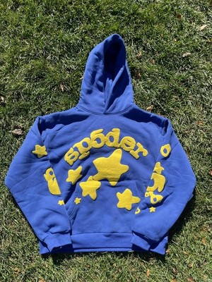 Sp5der blue beluga Men's Hoodie Size M (fast shipping)