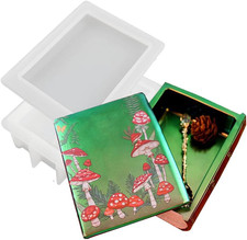 Resin Mold with Lid, 3D Candle Holder Jewelry Trinket Container Succulent Plant