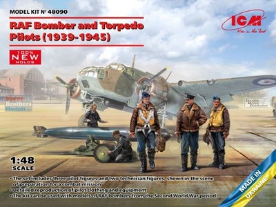 ICM48090 1:48 ICM RAF Bomber and Torpedo Pilots (1939-1945) Figure Set