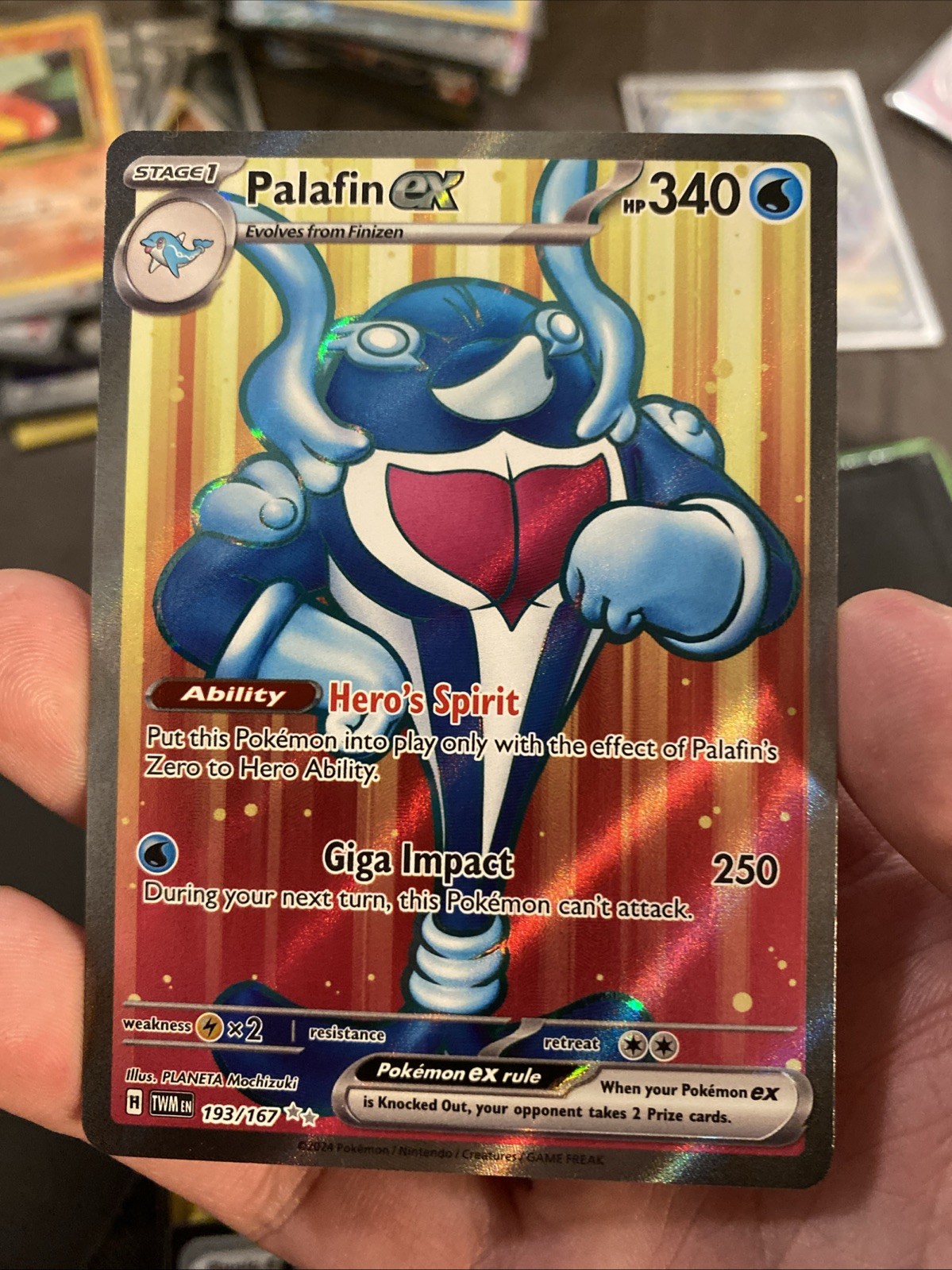 Pokemon Card - Palafin ex - 193/167 - Twilight Masquerade - NM