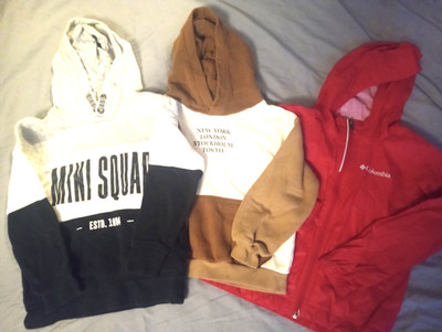 Lot of 3 Boys Clothes (3 Sweaters) Size 4-6 xxs Brand H&M/Columbia