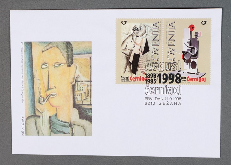 MayfairStamps Slovenia FDC 1998 Pair August Cernigoj Artist First Day Cover aaz_