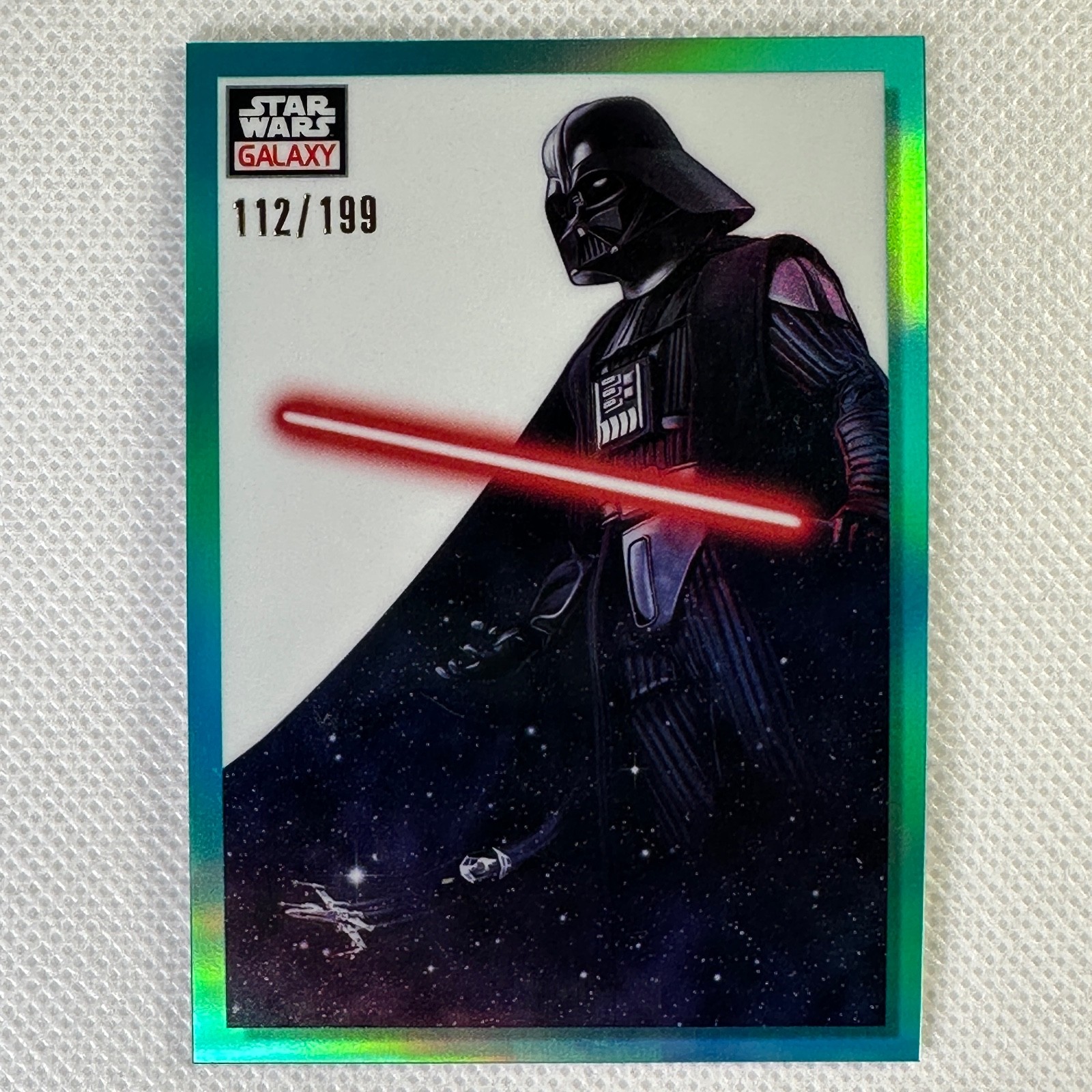 2023 Topps Chrome Star Wars Galaxy #92 Dark Side Aqua Refractor /199