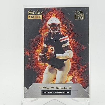 MALIK WILLIS  2022 WILD CARD MATTE  #PH-27  ROOKIE  HEAT PACKERS QB