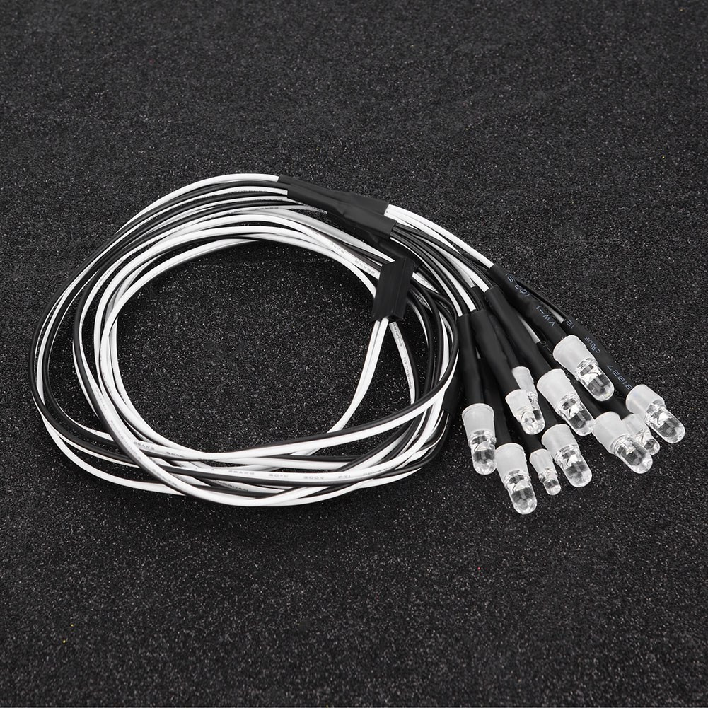 HOT 12PCS 5mm/3mm Headlights And Taillights LED Lights RC Model Drift Car Acces