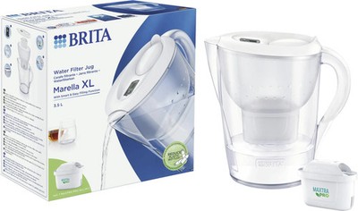 BRITA Marella XL 3,5l Wasserfilter weiß inkl. Kartusche spülmaschinenfest