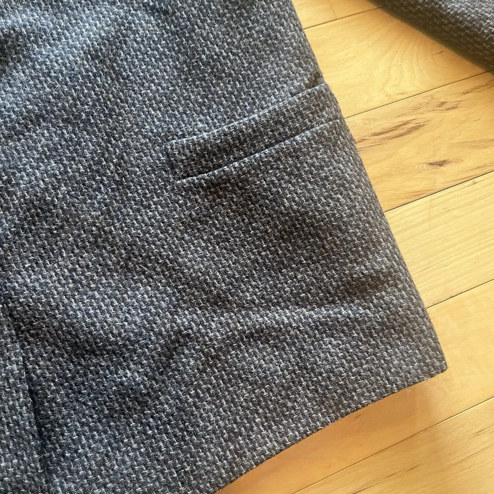 Blazer para mujer International Scene talla 16 pata de gallo gamuza cuello tweed vintage Foto 3 de 4