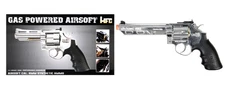 Airsoft Revolver HFC HG-133C Gas Powered Revolver Pistol Silver