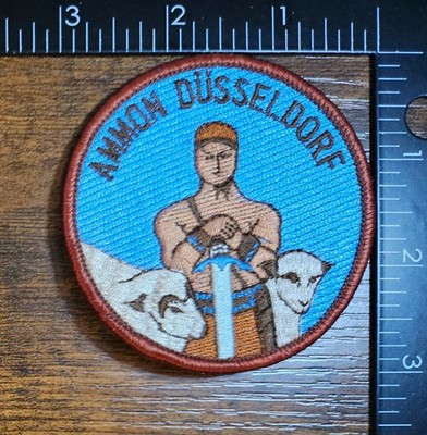 Ammon Dusseldorf Germany Vintage Sheep Herder Warrior With Sword Patch