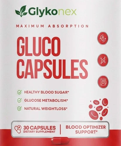 GlykoNex Gluco Capsules Blood Health Support Dietary Supplement 30 Capsules