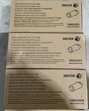 3  Xerox CYM Genuine Sealed Xerox 106R03855 106R03856 106R03857 Toners  OEM