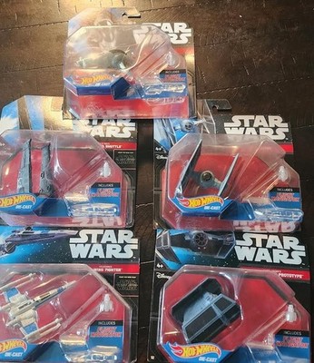 Hot Wheels Star Wars die-cast ship lot of 5 Fast Free Shipping