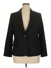 Liz Claiborne Women Black Blazer 16 Petites