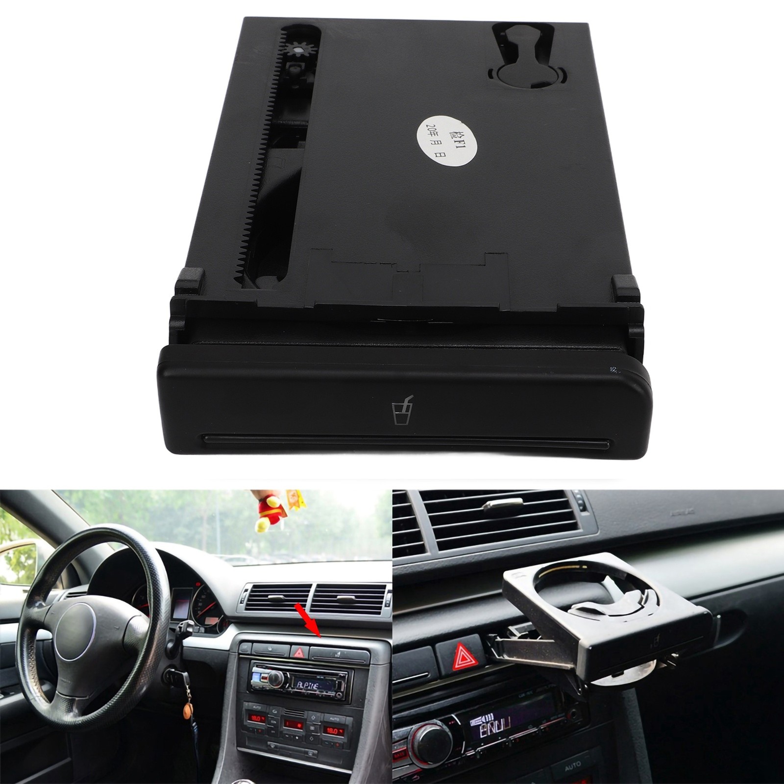 Black Cup Holder Replacement For A4 B6 B7 2002-2008 Vehicle