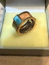 Barse Mixed Metal Turquoise Copper Inlay Stat...