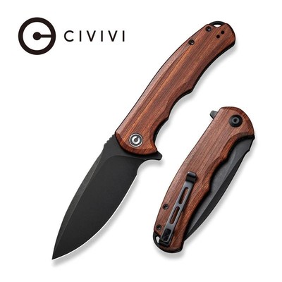 CIVC803H CIVIVI Praxis Flipper Knife 9Cr18MoV Steel Blade Cuibourtia Wood Handle