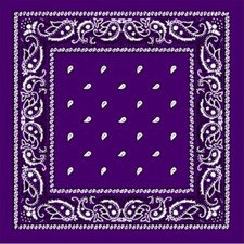 12pc Lot New 100 Cotton PURPLE PAISLEY Bandanas Face Scarf Head Wrap CosPlay