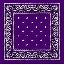 12pc Lot New 100% Cotton PURPLE PAISLEY Bandanas Face Scarf Head Wrap CosPlay