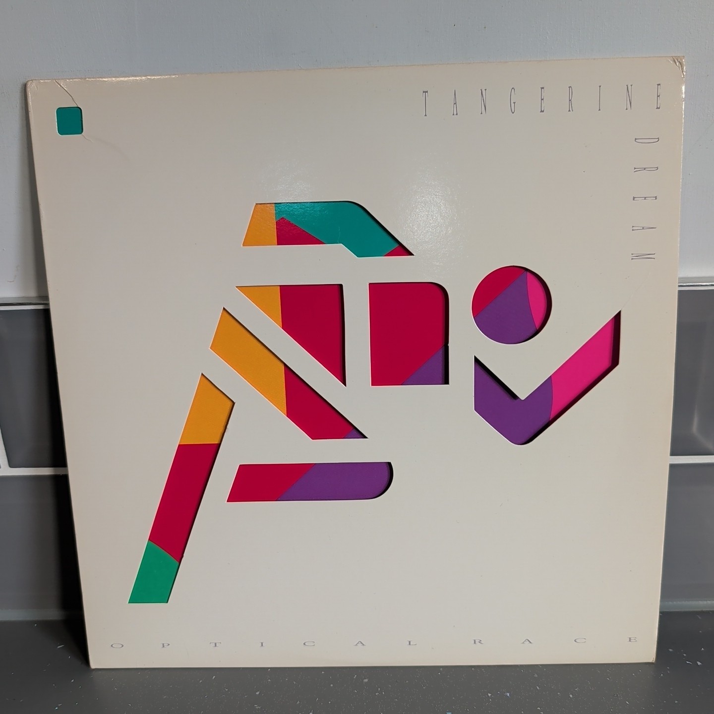 TANGERINE DREAM - OPTICAL RACE 1988  GERMANY 1st VINYL LP 2042-1-P EX/VG+