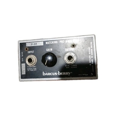 Vintage Barcus Berry P-10 Matching Pre-Amplifier Never Installed Deadstock