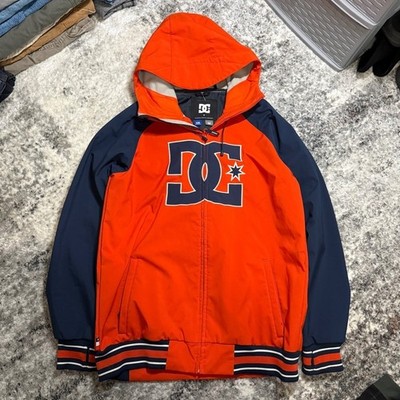 DC Shoes Mens Orange Navy Colorblock Hooded Jacket Size Medium 10K Waterproof