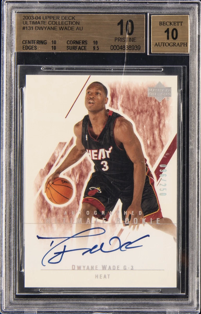 Dwyane Wade 10 Graded Basketball Autographed Sports Trading Cards