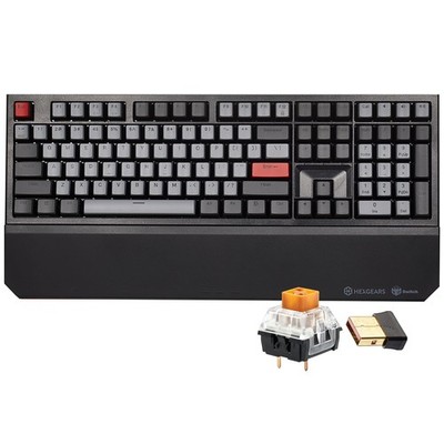Hexgears X5 Wireless Mechanical Keyboard, Dual-Mode 2.4G/USB-C Ergonomic Full...