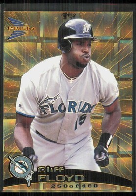 1999 Pacific Prism Holographic Gold Cliff Floyd /480 Florida Marlins #60