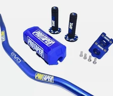 Original "Evo" PRO TAPER Handlebar Fat Bar DIRT BIKE ATV Quad 1 1/8'' GRIPS Pads