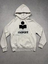 Isabel Marant Etoile Gray Logo Hoodie Pullover Women Size 34 Poland Oversized