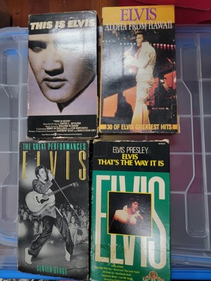 Elvis VHS LOT OF 4 - Aloha From Hawaii , CENTER STAGE, THIS IS ELVIS , That's th