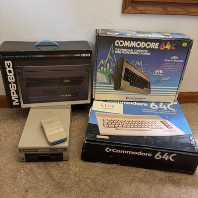 Commodore 64 C64 Bundle 1541 Disk Drive, Printer, Modem