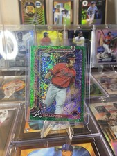 2025 Topps Holiday Chrome Drake Baldwin #HC60 Green Sparkle Refractor /99 (RC)