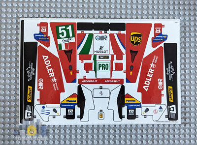 LEGO Technic AUFKLEBERBLATT 2 NUR für Set 42125 Ferrari 488 GTE AF CORSE #51