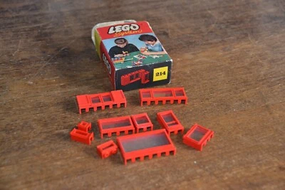 Lego  System 214 60er 10 Fenster rot 60s windows red mit Box Schachtel OVP - Bild 1 von 3