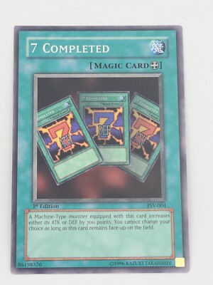 7 completed yugioh card Yu-Gi-Oh! Pharaoh's Servant Expansion (2002) Complete Set Number 7: Lucky Straight |