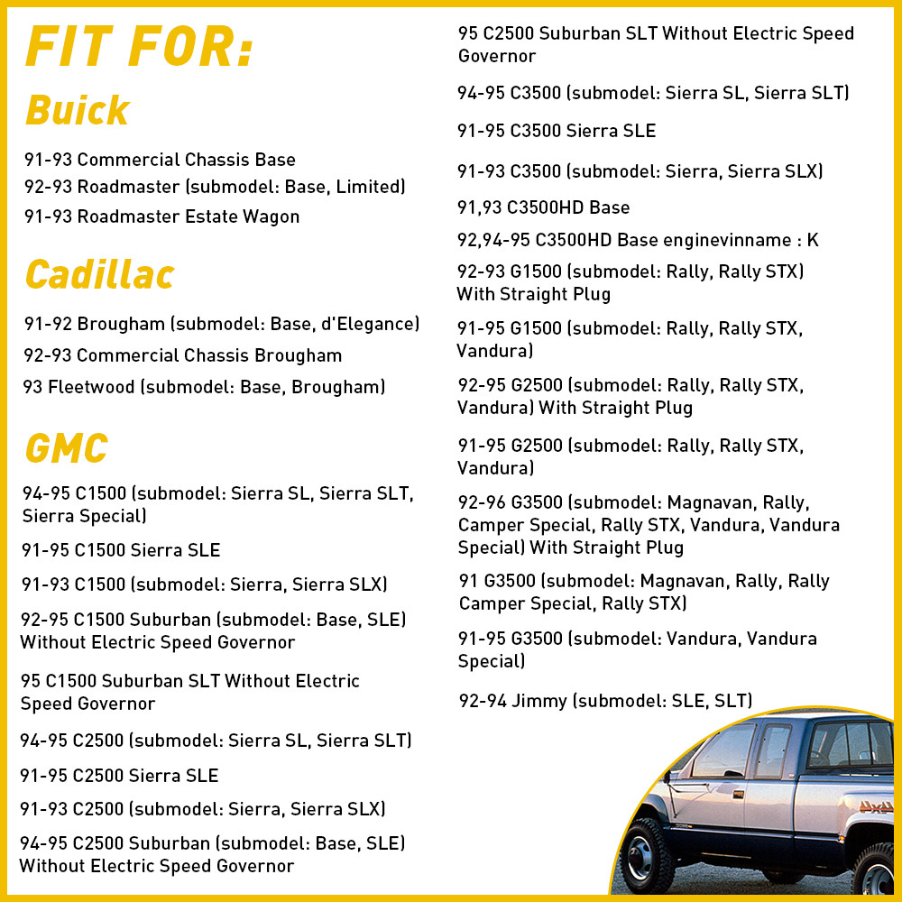 Idle Control Valve & Throttle Position Sensor Fits for 91-95 Chevrolet C1500 PY