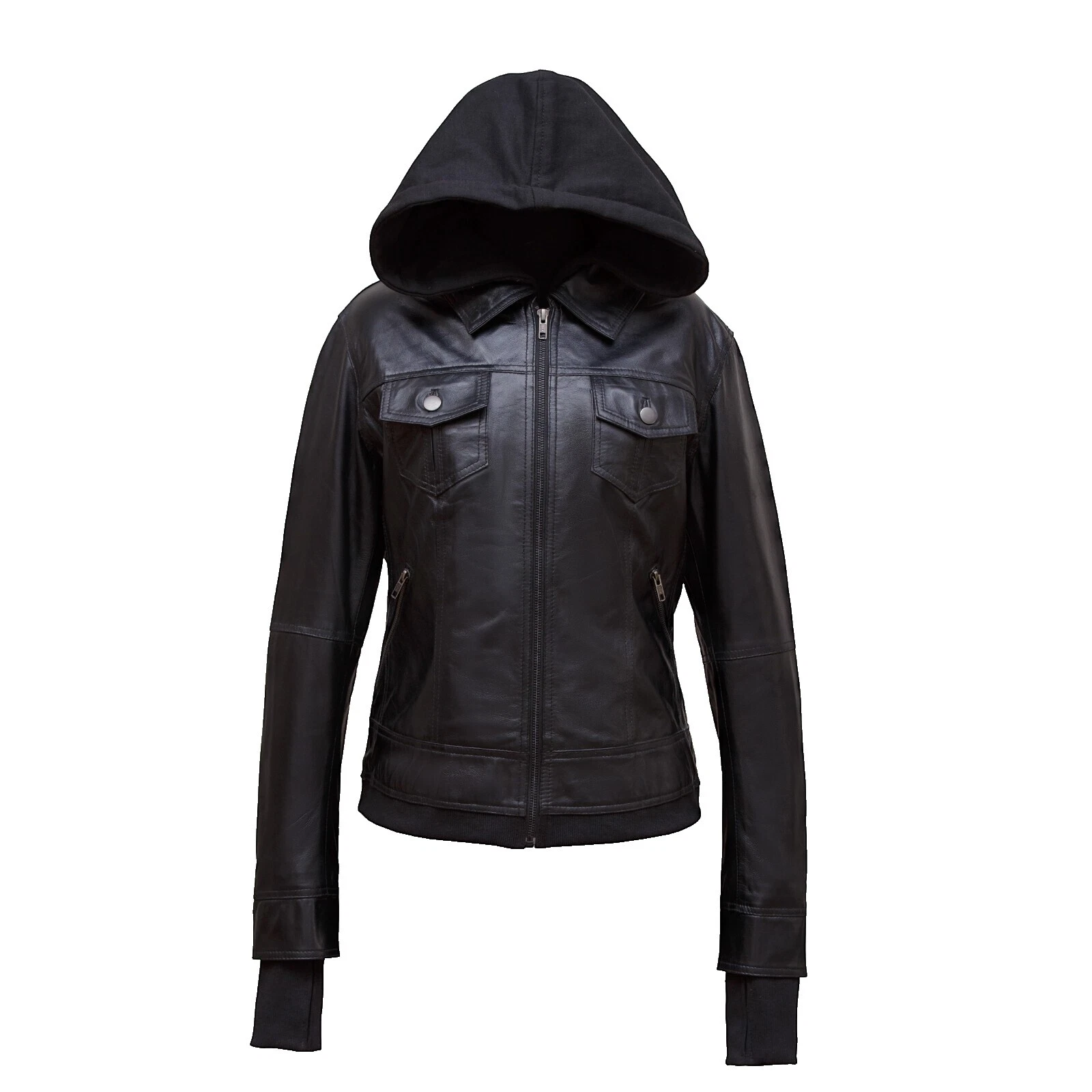 Motorcycle Jacket Solid Coats, Jackets & Vests for Women
